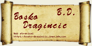 Boško Draginčić vizit kartica